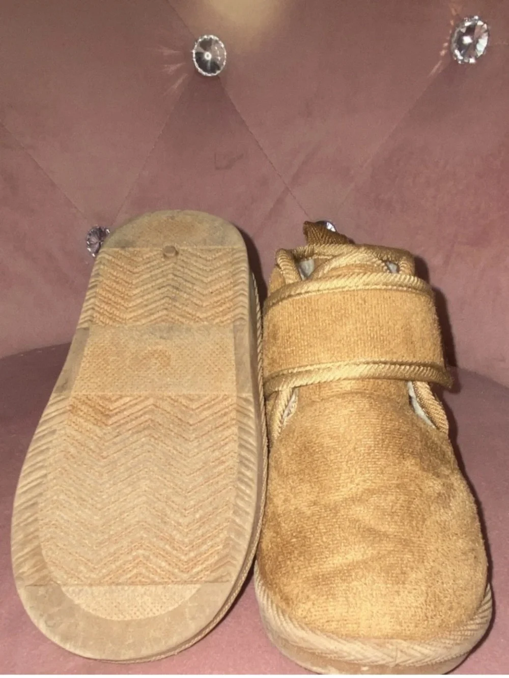 Yellow Earth Kids Tan Suede Shearling Ankle Boots Adjustable Strap Tan Chesnut